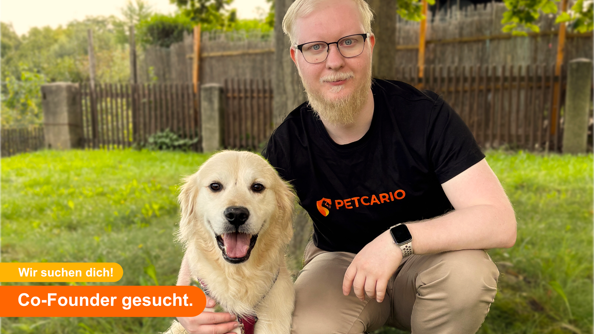 Pierre Pivorius und sein Hund Aden.